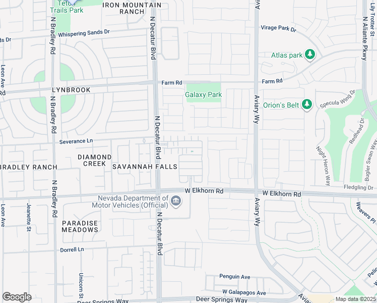 map of restaurants, bars, coffee shops, grocery stores, and more near 7320 North Decatur Boulevard in North Las Vegas