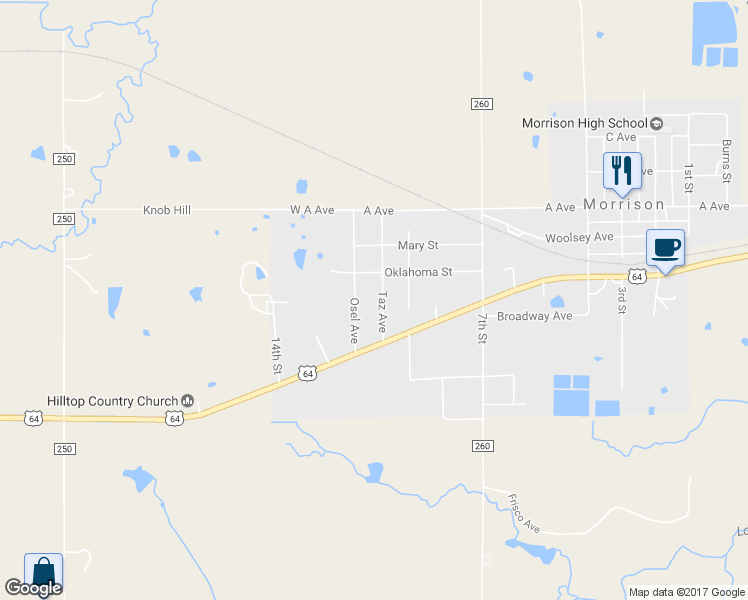 map of restaurants, bars, coffee shops, grocery stores, and more near 308 Taz Avenue in Morrison