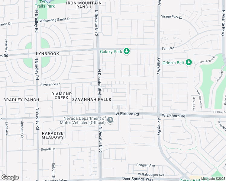 map of restaurants, bars, coffee shops, grocery stores, and more near 7324 North Decatur Boulevard in North Las Vegas