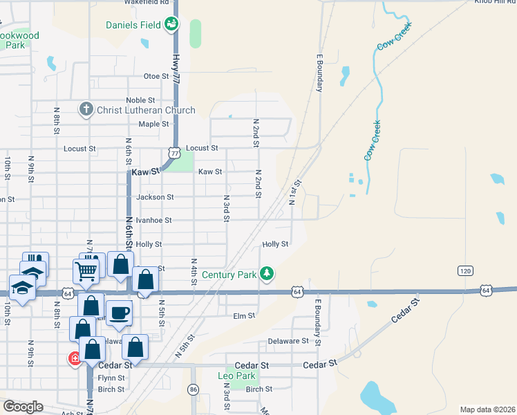 map of restaurants, bars, coffee shops, grocery stores, and more near 951 North 2nd Street in Perry