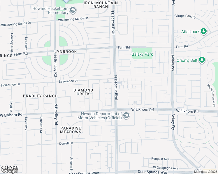 map of restaurants, bars, coffee shops, grocery stores, and more near 7353 Savannah Falls Street in Las Vegas