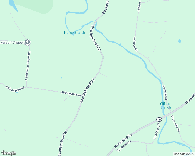 map of restaurants, bars, coffee shops, grocery stores, and more near 1333 Beasleys Bend Road in Lebanon