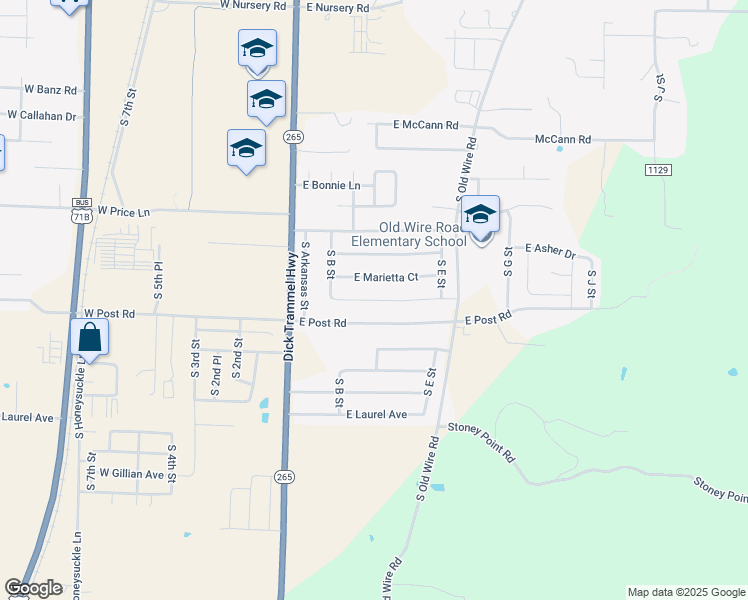 map of restaurants, bars, coffee shops, grocery stores, and more near 311 East Southern Trace Drive in Rogers