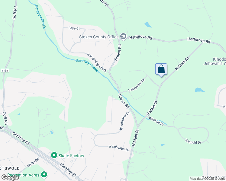 map of restaurants, bars, coffee shops, grocery stores, and more near 405 Brown Road in King