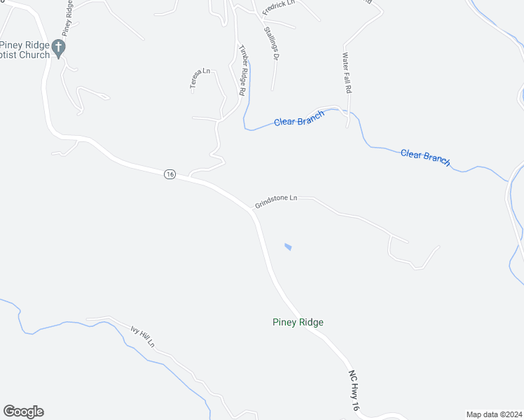 map of restaurants, bars, coffee shops, grocery stores, and more near 127 Grindstone Lane in Millers Creek