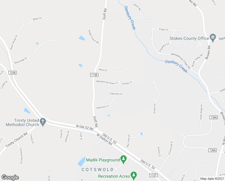 map of restaurants, bars, coffee shops, grocery stores, and more near 204 Oakmont Court in King