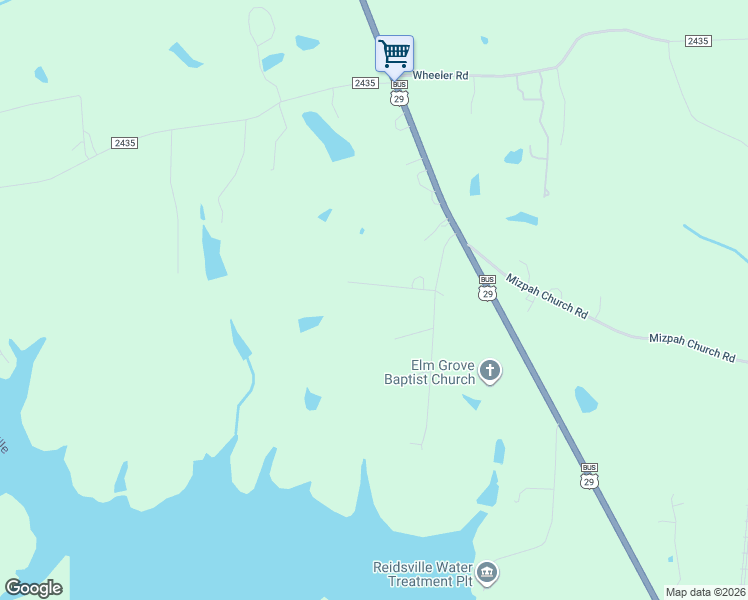map of restaurants, bars, coffee shops, grocery stores, and more near 162 Pierce Lane in Reidsville