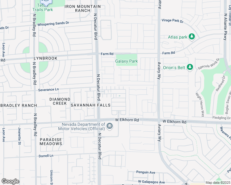 map of restaurants, bars, coffee shops, grocery stores, and more near 7342 North Decatur Boulevard in North Las Vegas