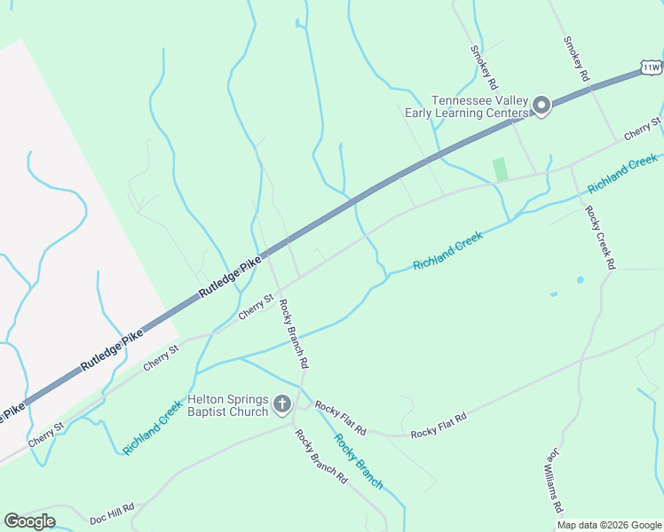 map of restaurants, bars, coffee shops, grocery stores, and more near 974 Cherry Street in Rutledge