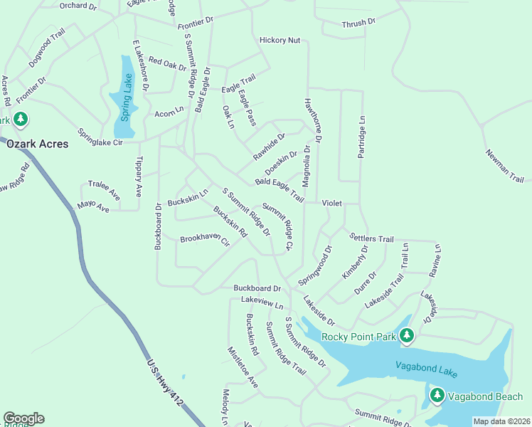 map of restaurants, bars, coffee shops, grocery stores, and more near 9 Summit Ridge Circle in Williford