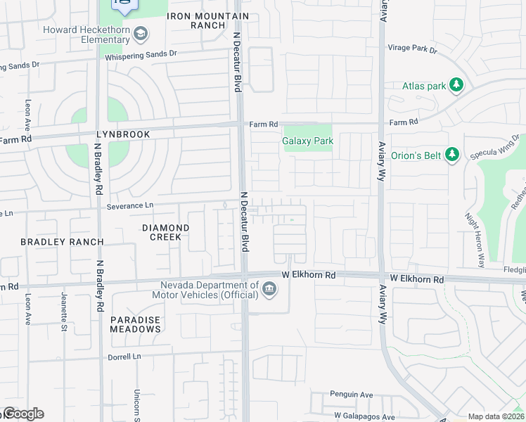map of restaurants, bars, coffee shops, grocery stores, and more near 7336 North Decatur Boulevard in Las Vegas