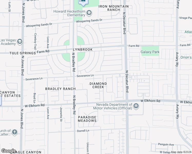 map of restaurants, bars, coffee shops, grocery stores, and more near 5124 Amethyst Creek Court in Las Vegas