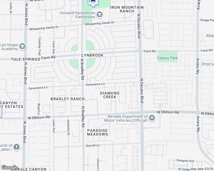 map of restaurants, bars, coffee shops, grocery stores, and more near 5124 Amethyst Creek Court in Las Vegas
