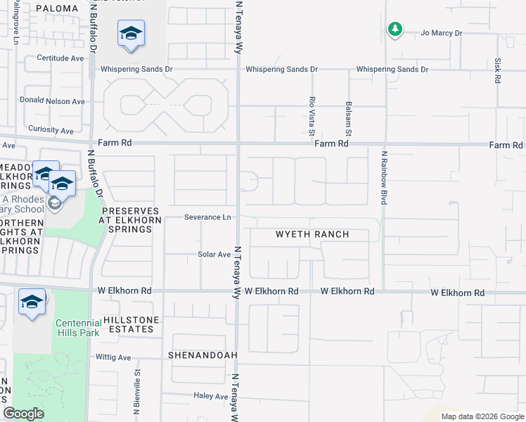 map of restaurants, bars, coffee shops, grocery stores, and more near 7108 April Wind Avenue in Las Vegas