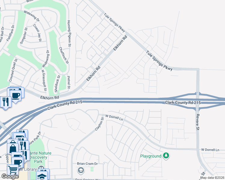 map of restaurants, bars, coffee shops, grocery stores, and more near 7364 Axel Creek Street in North Las Vegas