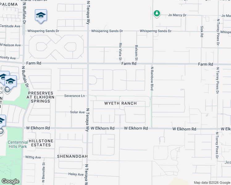 map of restaurants, bars, coffee shops, grocery stores, and more near 7013 Via Locanda Avenue in Las Vegas