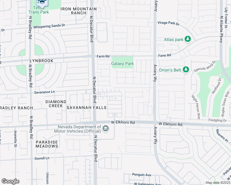map of restaurants, bars, coffee shops, grocery stores, and more near 7352 Savannah Falls Street in Las Vegas