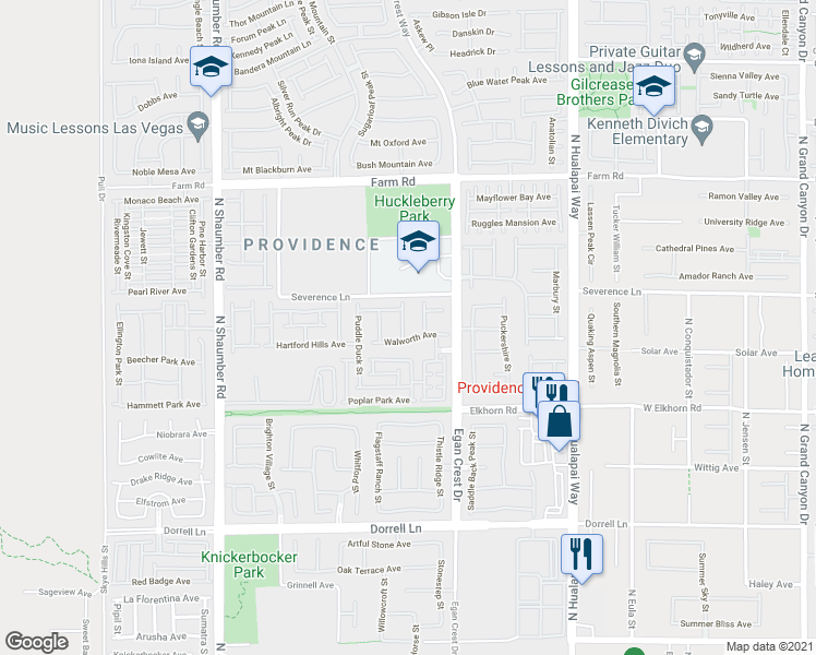map of restaurants, bars, coffee shops, grocery stores, and more near 7320 Millsfield Street in Las Vegas