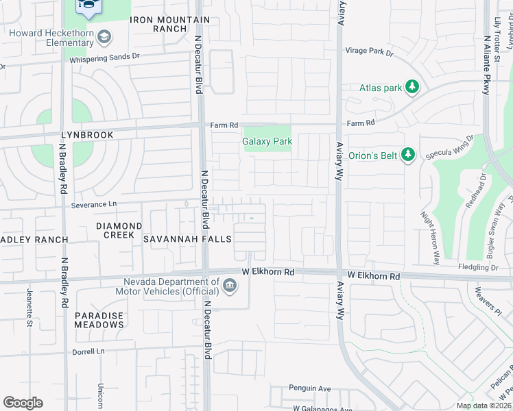 map of restaurants, bars, coffee shops, grocery stores, and more near 7352 North Decatur Boulevard in North Las Vegas
