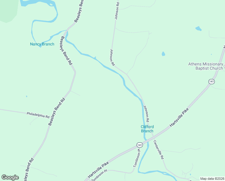 map of restaurants, bars, coffee shops, grocery stores, and more near 1389 Beasleys Bend Road in Lebanon