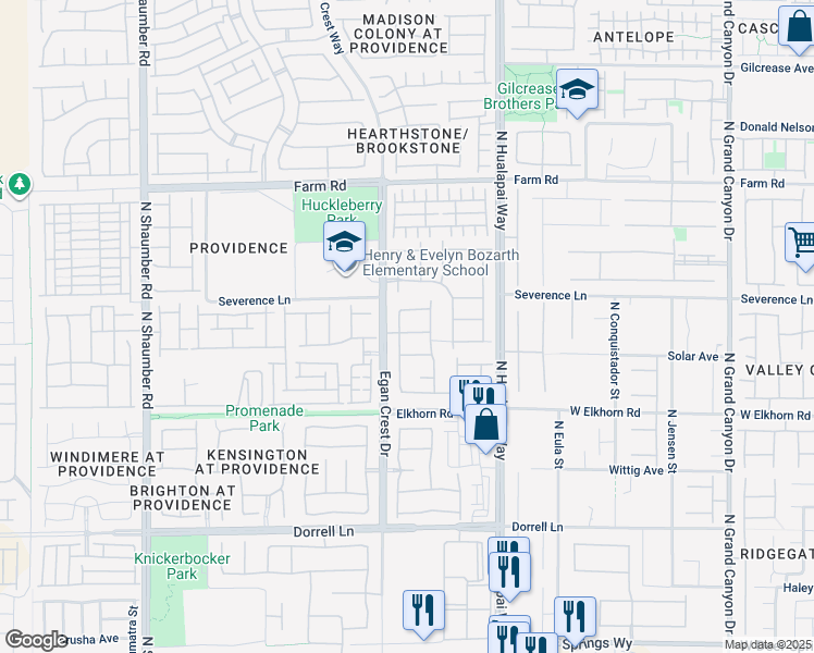 map of restaurants, bars, coffee shops, grocery stores, and more near 10222 Wolfeboro Avenue in Las Vegas