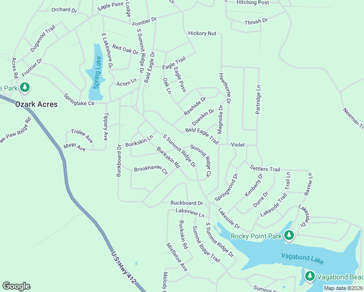 map of restaurants, bars, coffee shops, grocery stores, and more near 54 Bald Eagle Trail in Williford