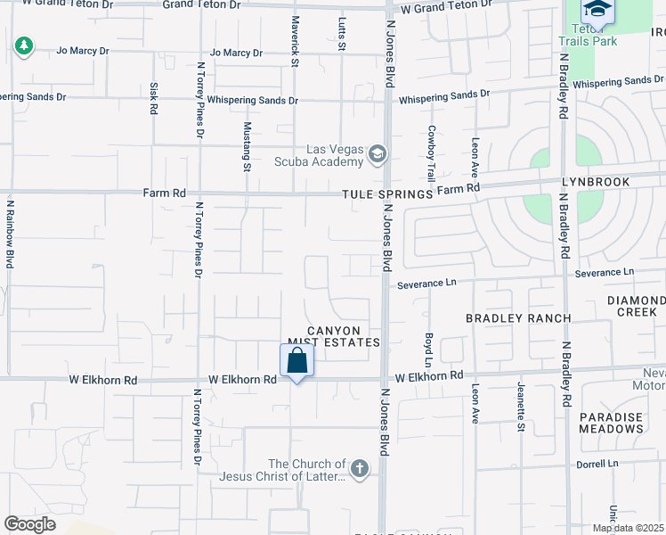 map of restaurants, bars, coffee shops, grocery stores, and more near 7412 Cardigan Bay Street in Las Vegas