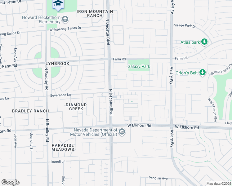 map of restaurants, bars, coffee shops, grocery stores, and more near 4745 Ridgeley Avenue in North Las Vegas