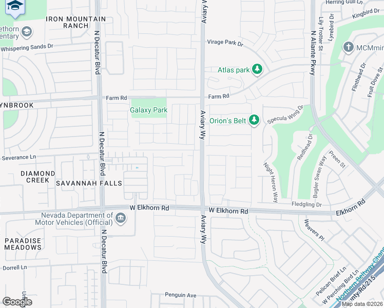 map of restaurants, bars, coffee shops, grocery stores, and more near 4303 Stardust Moon Avenue in North Las Vegas
