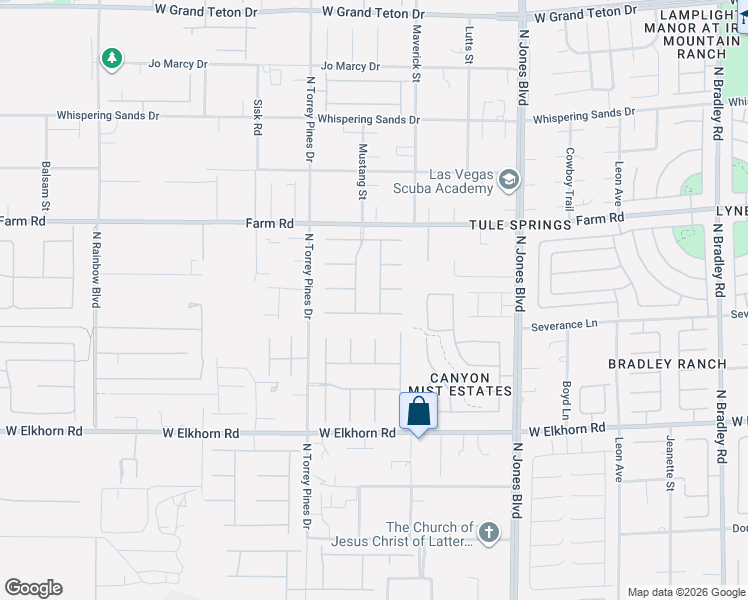 map of restaurants, bars, coffee shops, grocery stores, and more near 6256 Mell Cave Court in Las Vegas