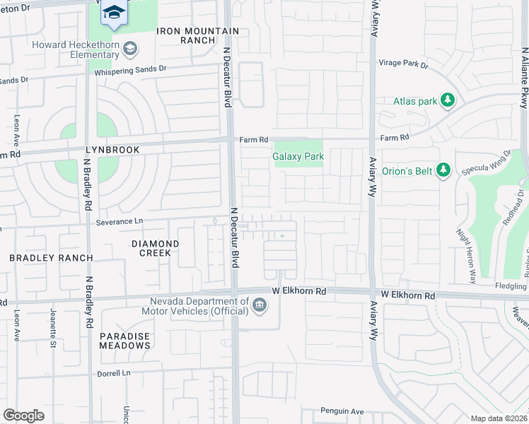 map of restaurants, bars, coffee shops, grocery stores, and more near 4635 Ridgeley Avenue in North Las Vegas