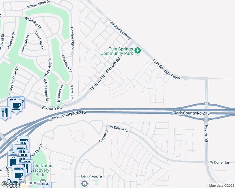 map of restaurants, bars, coffee shops, grocery stores, and more near 1737 Pamela Springs Lane in North Las Vegas