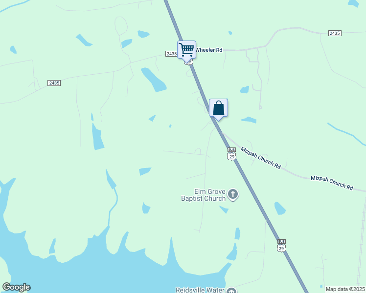 map of restaurants, bars, coffee shops, grocery stores, and more near 161 Pierce Lane in Reidsville