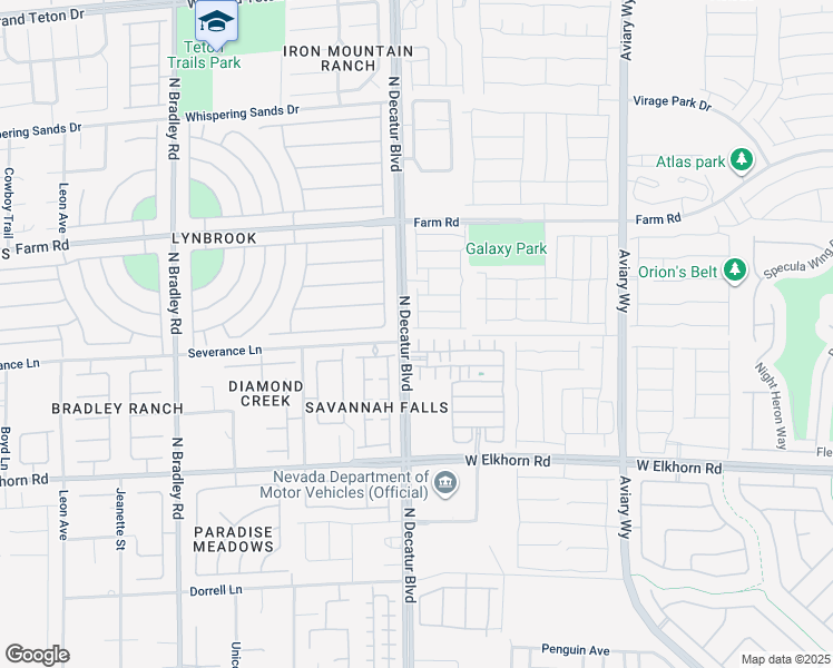map of restaurants, bars, coffee shops, grocery stores, and more near 4745 Ridgeley Avenue in North Las Vegas
