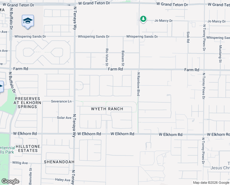 map of restaurants, bars, coffee shops, grocery stores, and more near 6901 Via Bella Luna Avenue in Las Vegas