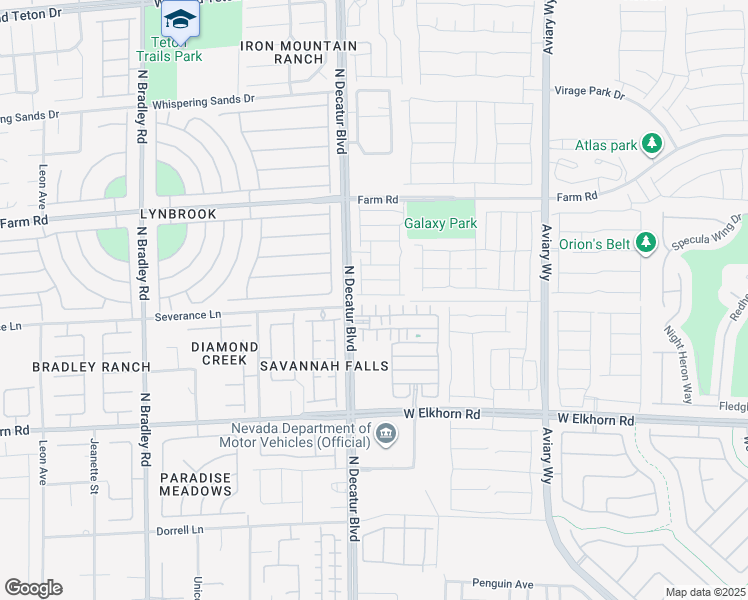 map of restaurants, bars, coffee shops, grocery stores, and more near 4715 Ridgeley Avenue in North Las Vegas