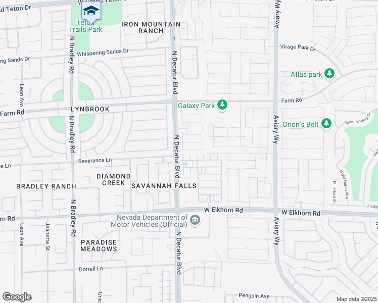 map of restaurants, bars, coffee shops, grocery stores, and more near 4715 Ridgeley Avenue in North Las Vegas