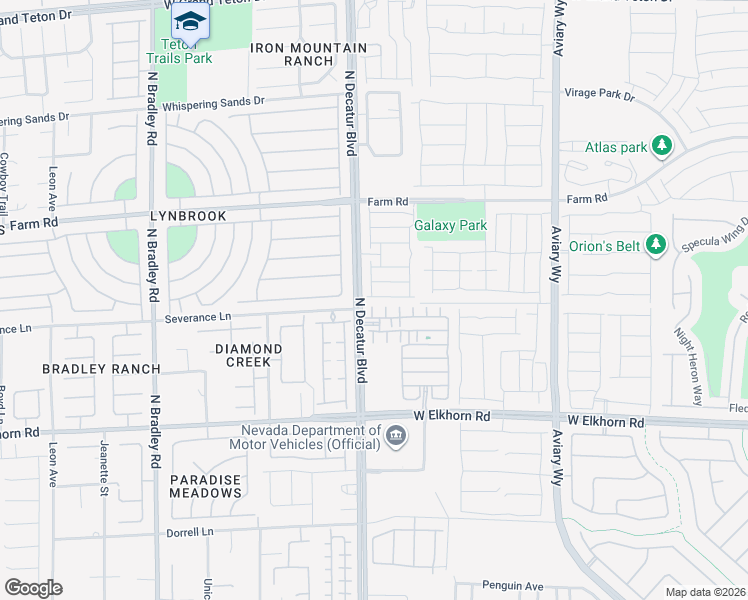 map of restaurants, bars, coffee shops, grocery stores, and more near 4745 Ridgeley Avenue in North Las Vegas
