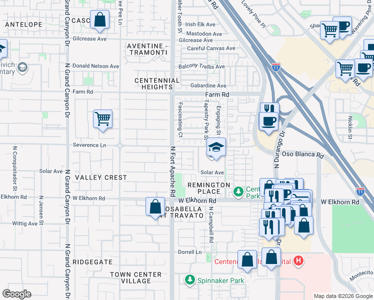 map of restaurants, bars, coffee shops, grocery stores, and more near 9116 Alpine Grove Avenue in Las Vegas
