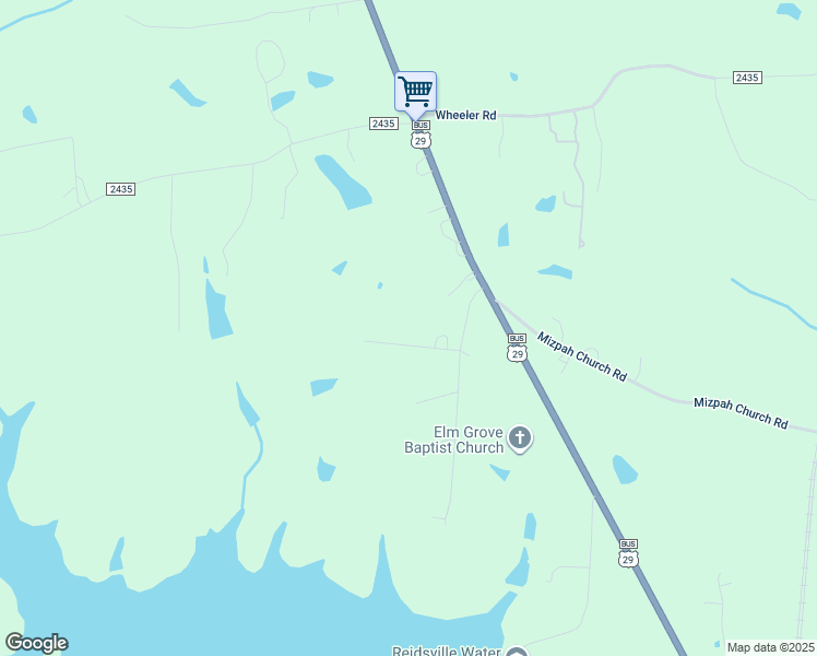 map of restaurants, bars, coffee shops, grocery stores, and more near 161 Pierce Lane in Reidsville