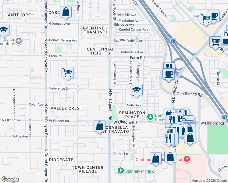 map of restaurants, bars, coffee shops, grocery stores, and more near 9128 Alpine Grove Avenue in Las Vegas