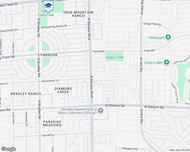 map of restaurants, bars, coffee shops, grocery stores, and more near 4745 Ridgeley Avenue in North Las Vegas