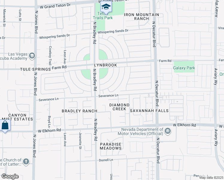 map of restaurants, bars, coffee shops, grocery stores, and more near 7508 Coral River Drive in Las Vegas