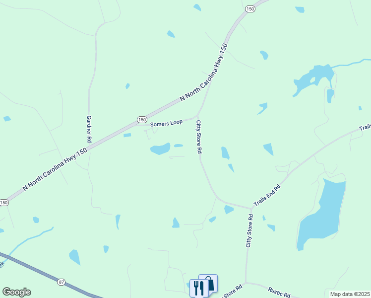 map of restaurants, bars, coffee shops, grocery stores, and more near 638 Citty Store Road in Reidsville