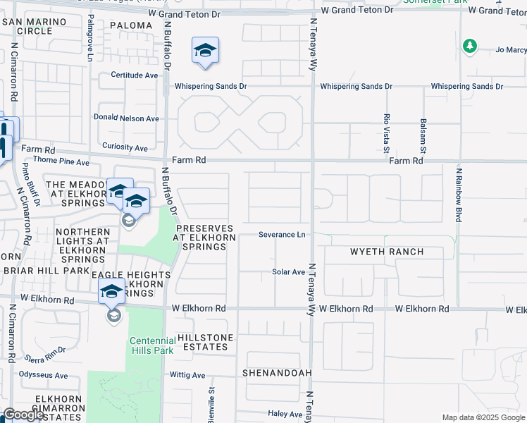 map of restaurants, bars, coffee shops, grocery stores, and more near 7321 Lake Farm Avenue in Las Vegas