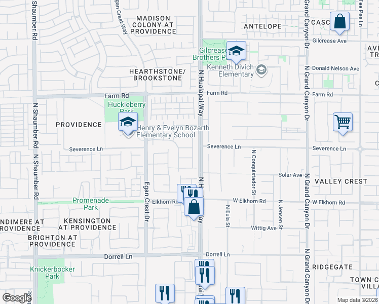 map of restaurants, bars, coffee shops, grocery stores, and more near 7349 Marbury Street in Las Vegas