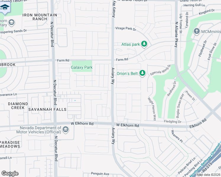 map of restaurants, bars, coffee shops, grocery stores, and more near 4303 Stardust Moon Avenue in North Las Vegas