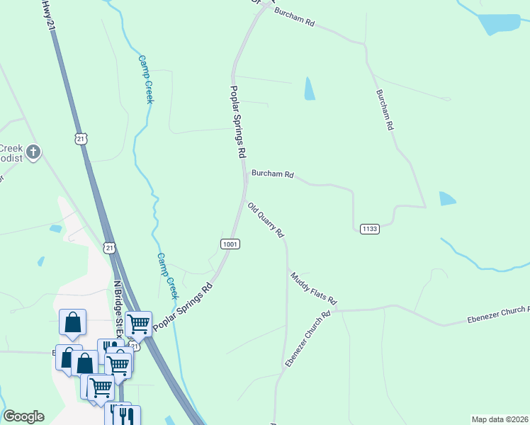 map of restaurants, bars, coffee shops, grocery stores, and more near 157 Old Quarry Road in State Road