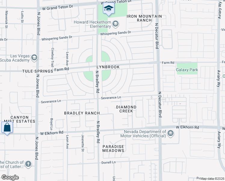 map of restaurants, bars, coffee shops, grocery stores, and more near 7508 Coral River Drive in Las Vegas