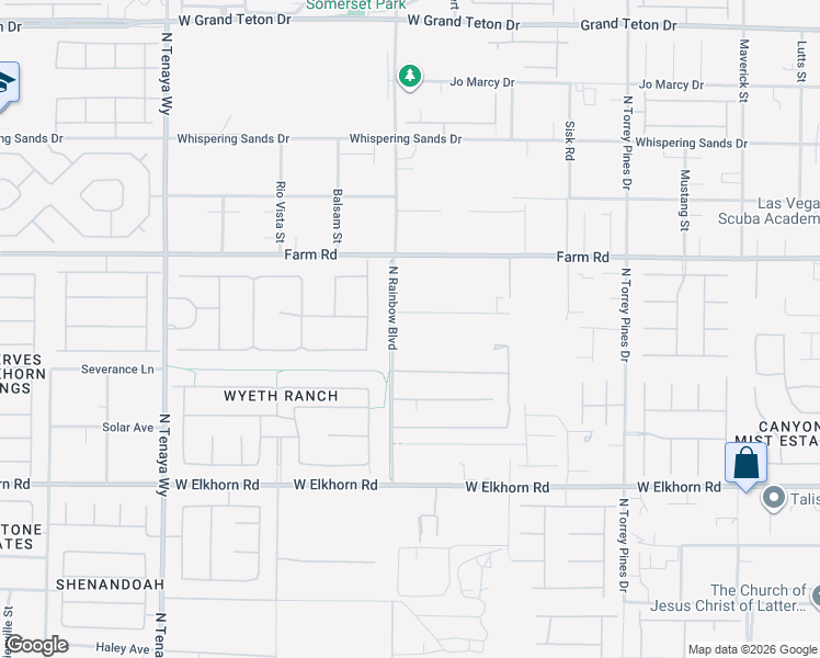 map of restaurants, bars, coffee shops, grocery stores, and more near 6791 Via Provenza Avenue in Las Vegas